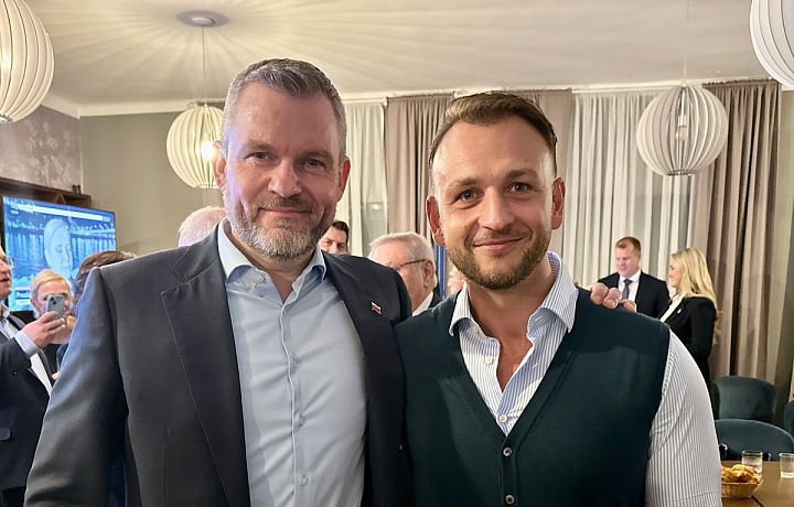 Novozvolený prezident SR Peter Pellegrini a minister vnútra SR Matúš Šutaj Eštok