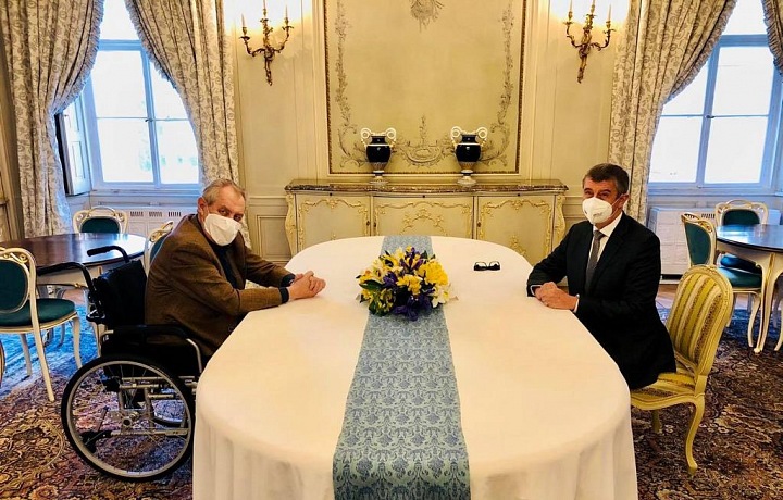 Babiš s prezidentem  Milošem Zemanem