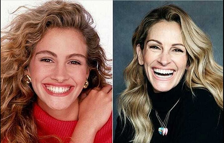 Julia Roberts dříve a nyní