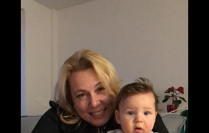 Klára Dostálová s vnoučkem Kryštůfkem.
