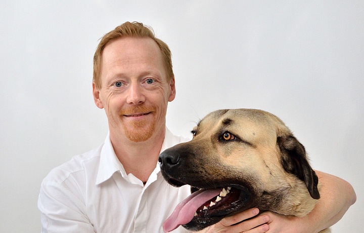 Lukáš Duchek se psem. 