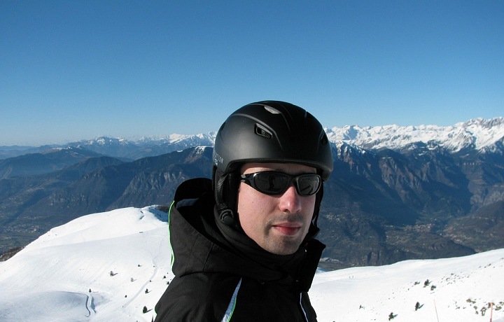 Milan Sova na lyžích. 