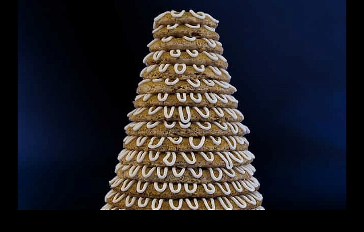 Another popular wedding cake is Kransekake, aka tower cake.