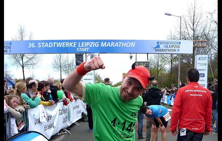 Rene Kujan po uběhnutí maratonu 