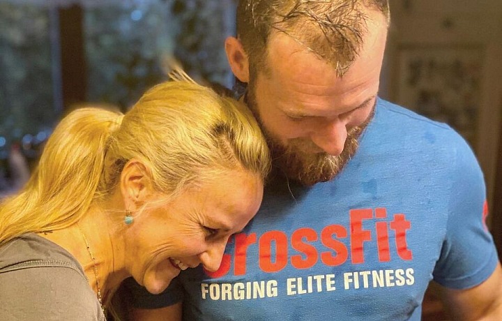 Vendula s manželem a synem.