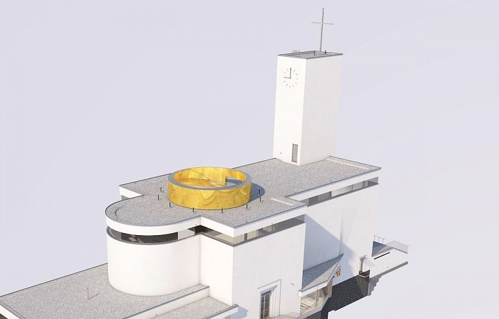 Vizualizace kostela.