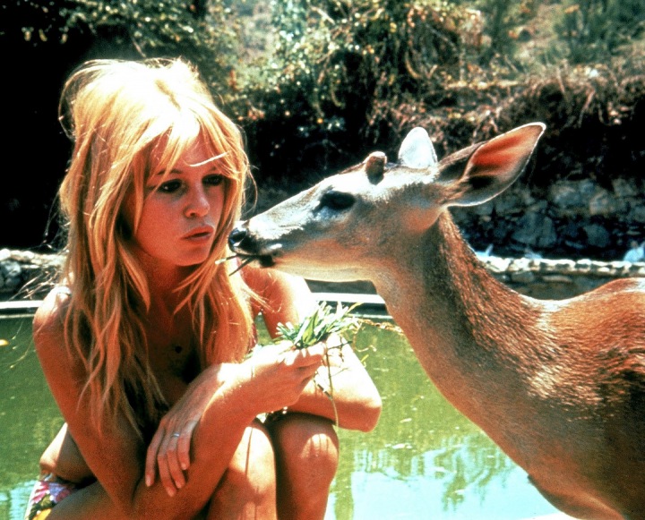 Brigitte Bardot se srnkou