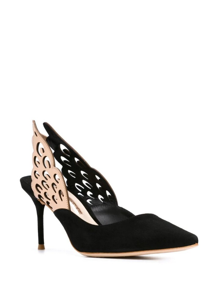 Černé lodičky Sophia Webster se zlatými akcenty