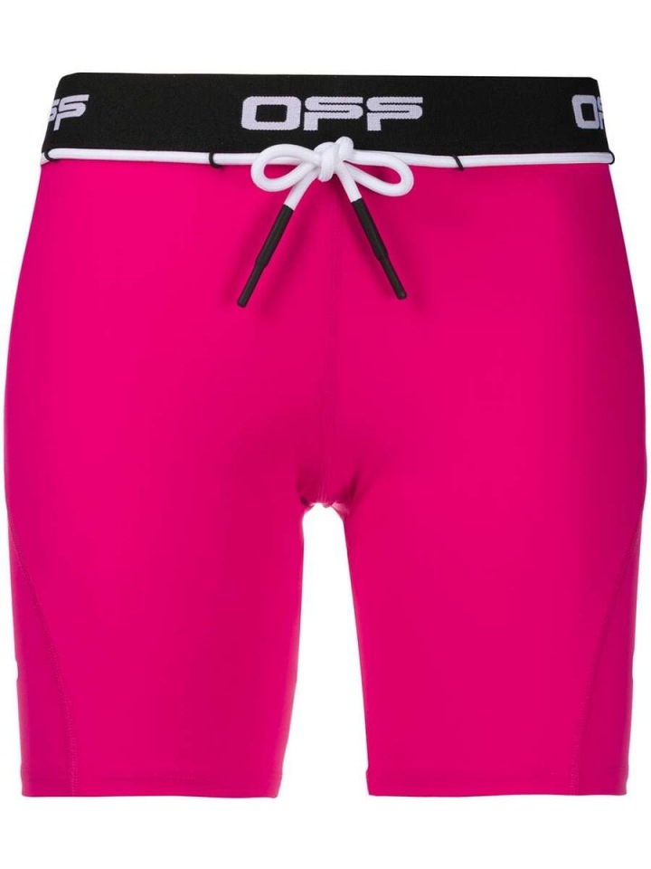 Růžové šortky Off-White s mašličkou