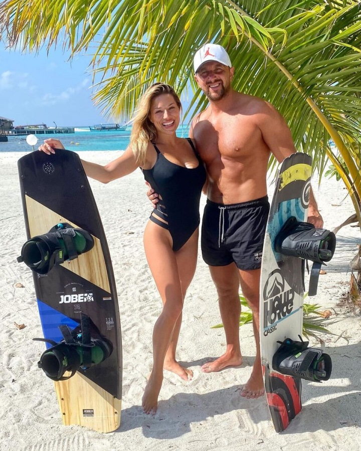 Eva Perkausová s přítelem. 