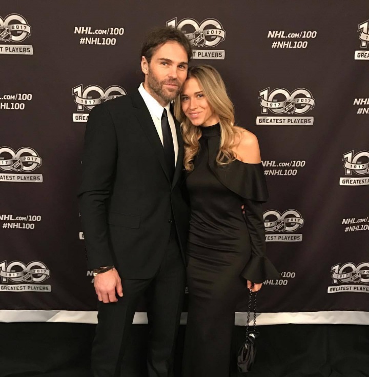 Jaromír Jágr a Veronika Kopřivová.