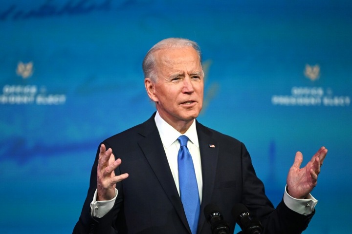 Americký prezident Joe Biden při svém projevu
