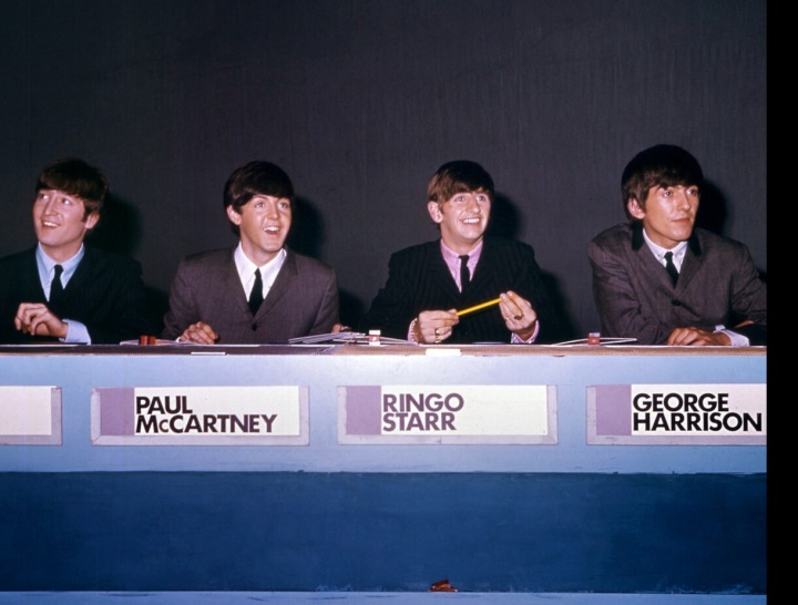 Kapela Beatles na tiskové konferenci