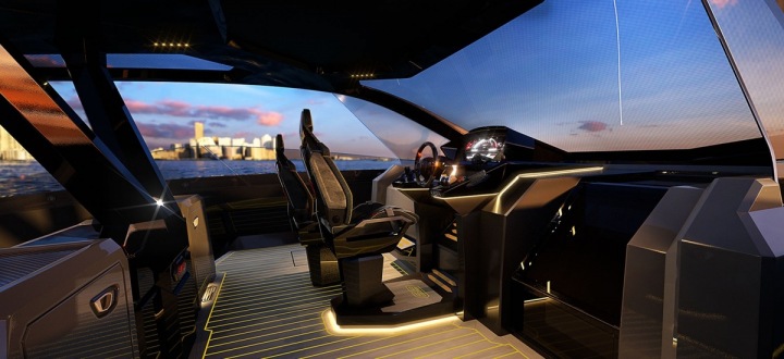 "Kapitánský můstek" vypadá jako vnitřek auta Lamborghini