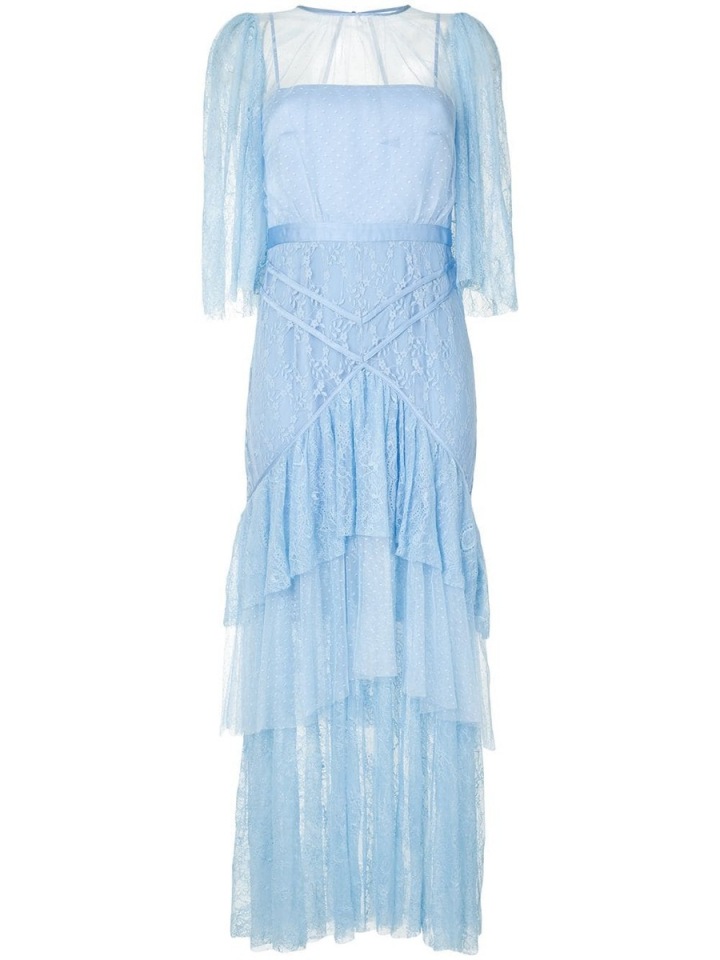 Modré šaty s volány Alice McCall