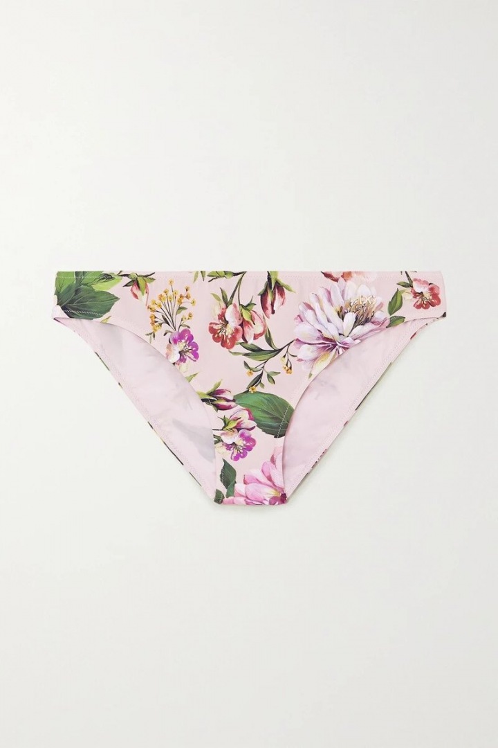 Plavkové kalhotky s květinami  Dolce & Gabbana