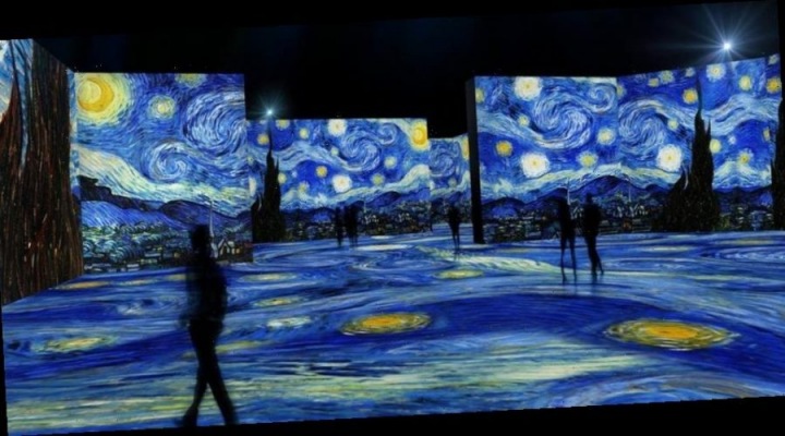 Projekce obrazu Van Gogha. 