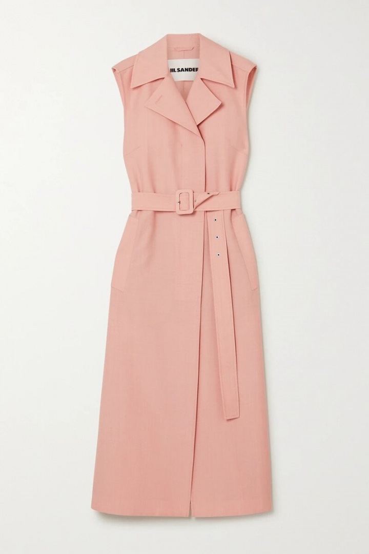 Pudrové šaty Jil Sander