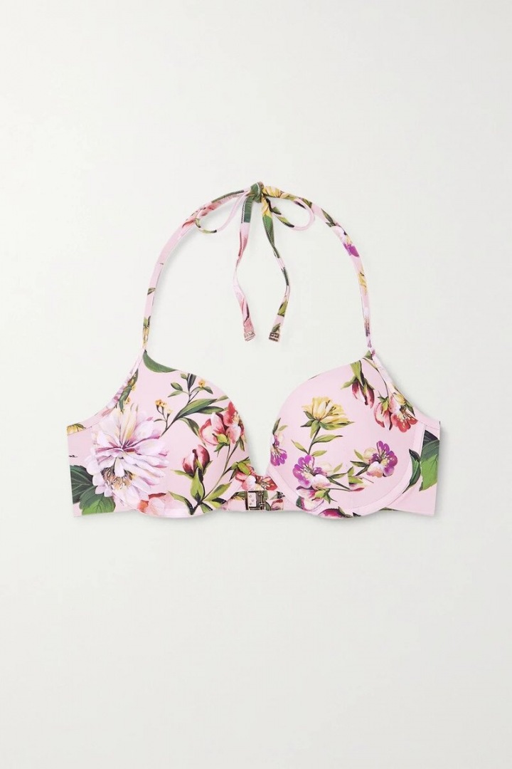 Růžová plavková podprsenka Dolce & Gabbana