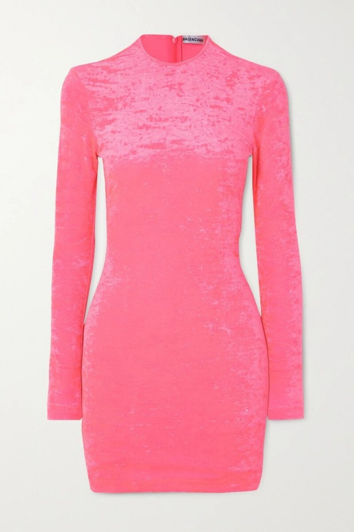Růžové mini šaty Balenciaga