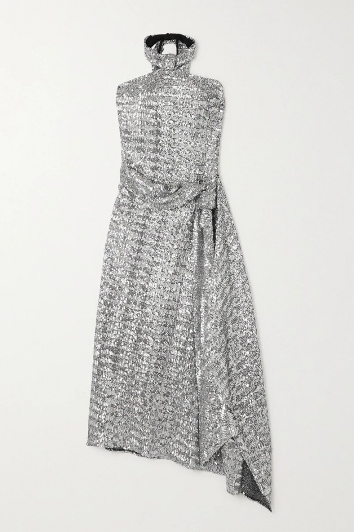 Stříbrné šaty Roland Mouret