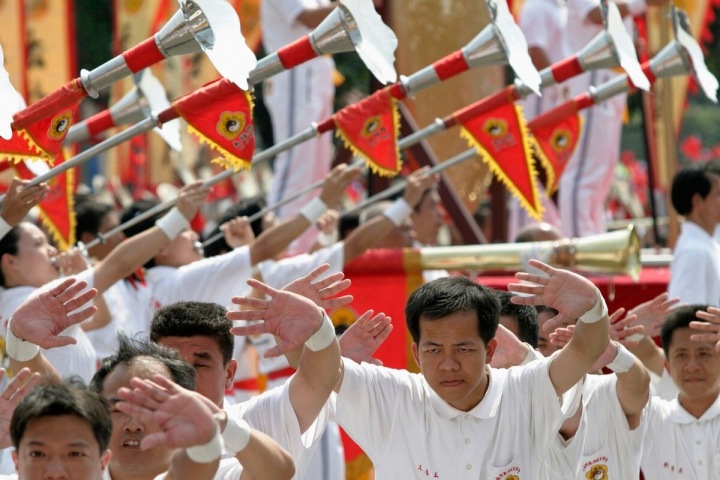 Tchajwanské oslavy v ulicích 