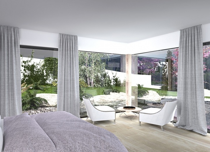 Vila za Prahou - ložnice