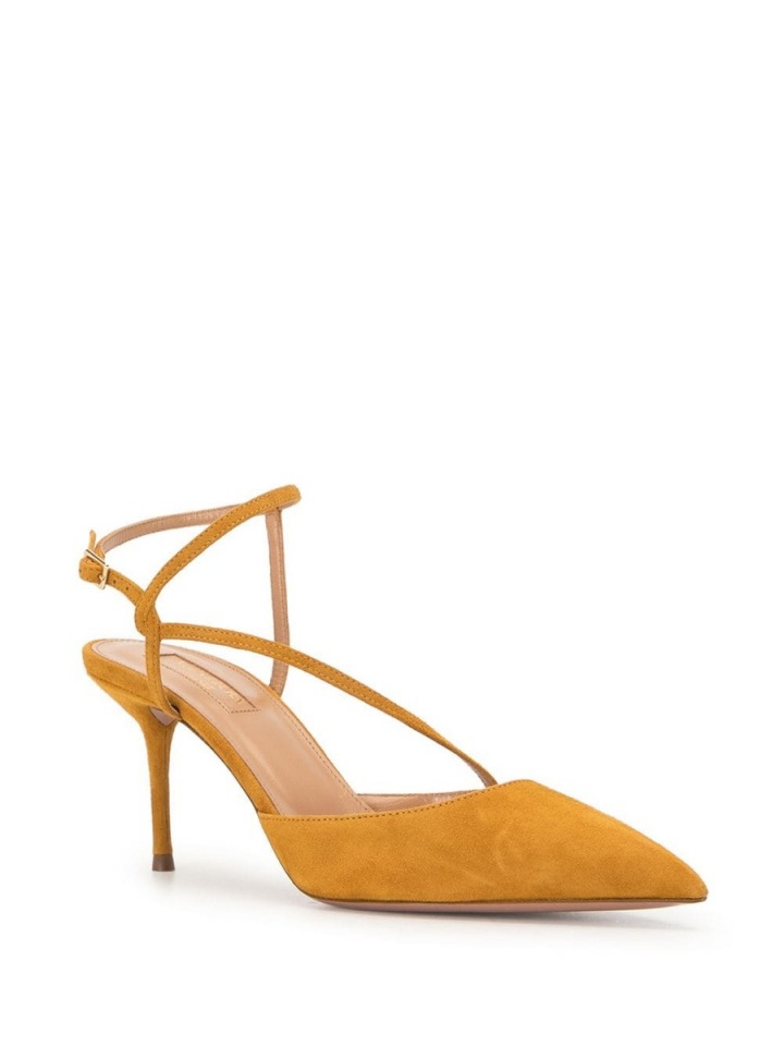 Žluté lodičky Aquazzura