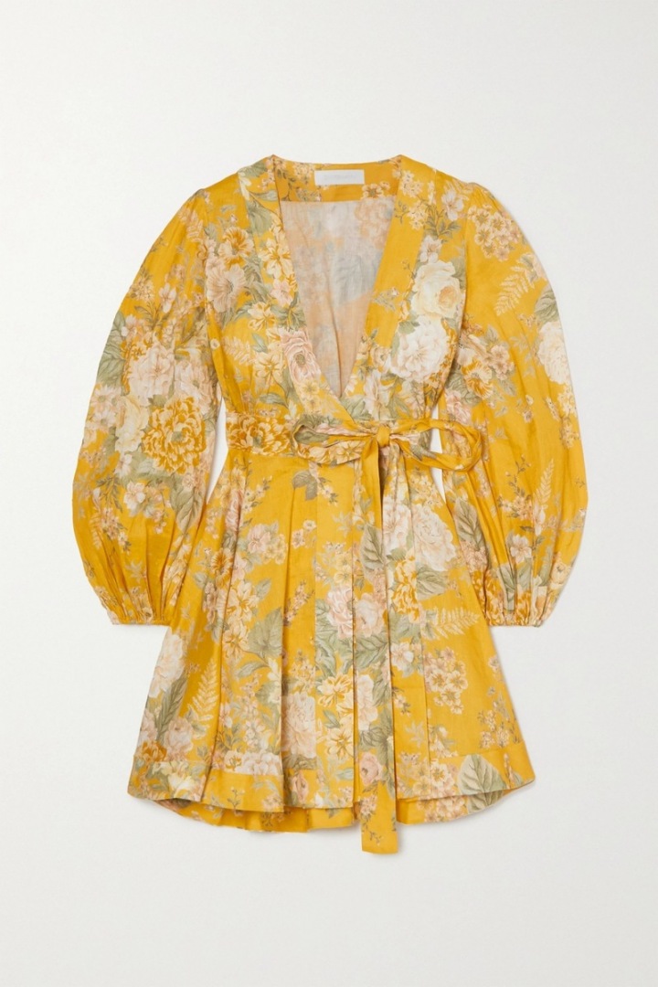 Žluté mini šaty Zimmermann