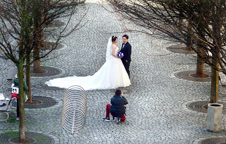 Ázijské fotenie v Prahe na Kampě
