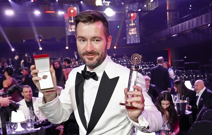 Marek Ztracený na udeľovaní cien Český slávik.