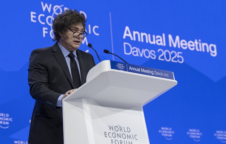 Javie Milei v Davose