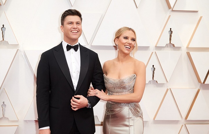 Scarlett Johansson s manželem. 