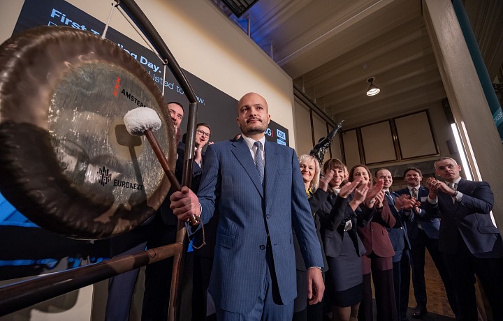 Michal Strnad na burze v Amsterdame
