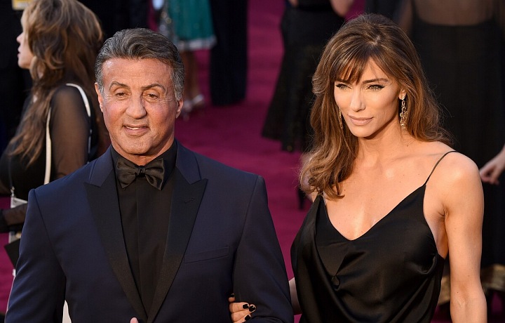 Herec Sylvester Stallone s manželkou 